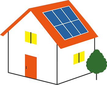 太陽光パネルのある家